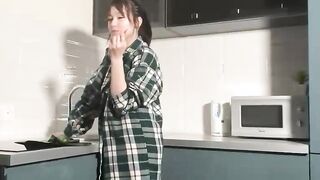 Using a cucumber to satisfaction my love hole