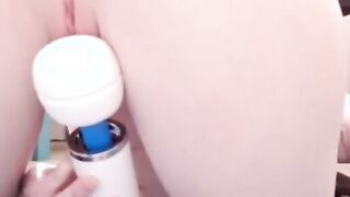 Busty Chick having fun with Vibrator and loving it