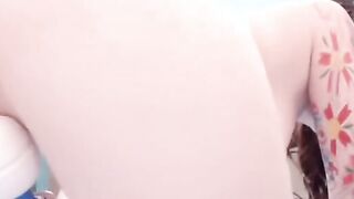 Busty Chick having fun with Vibrator and loving it