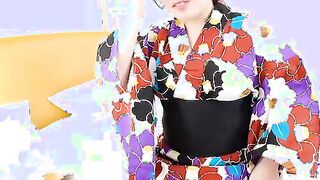 Yuuka Kamakura sucks a cock toying her twat