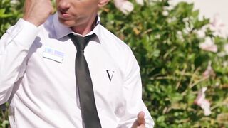 TUSHY beauty hotel patron Angelika seduces valet for anal fun