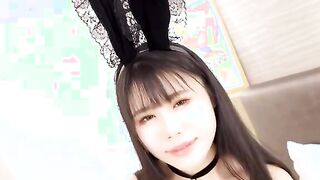 hot bunny Kei Muto came to suck our dick today