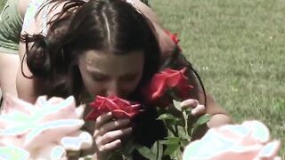 Foxy Katy Rose Getting Her Tiny Ass Stretched Outdoors