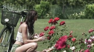 Foxy Katy Rose Getting Her Tiny Ass Stretched Outdoors