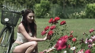 Foxy Katy Rose Getting Her Tiny Ass Stretched Outdoors