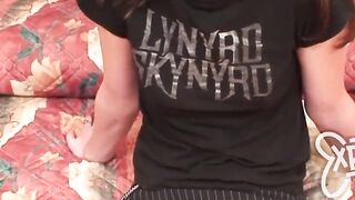 Slender 19 yo with pigtails sucks penis point of watch style