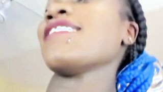 Hot Ebony masturbates with Lovense Lush Vibrator
