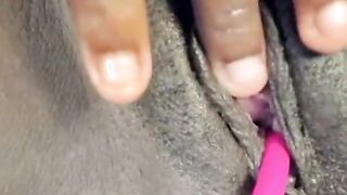 Hot Ebony masturbates with Lovense Lush Vibrator