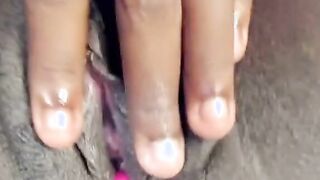 Hot Ebony masturbates with Lovense Lush Vibrator