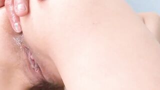 Shy unshaved eastern college 18 year old got jizzed with 18yo