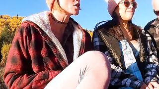 POV Poly Lesbians Enjoy Finger Pounded During sexy Massage