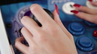 Petite Asian teen arcade pussy fucking