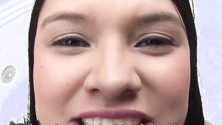 CHICASLOCA - SOFI GOLDFINGER THIN RUSSIAN BLONDE TAKES BIG COCK OUTDOORS