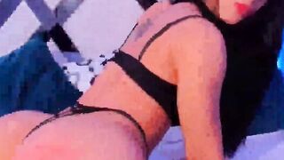 Beauty Dark Haired Fucks her Tight Pussy