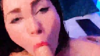 Beauty Dark Haired Fucks her Tight Pussy