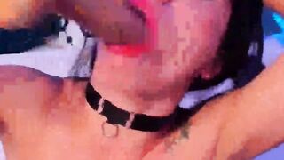 Beauty Dark Haired Fucks her Tight Pussy