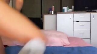 Hot Babe fucking her pussy and bends over for you