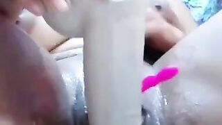 Busty Teen fucks her wet pussy with toys