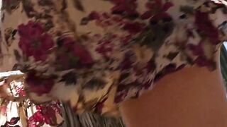 Sexy blondie reveals her pierced nipples 2