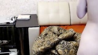 Petite Babe masturbates with her dildo