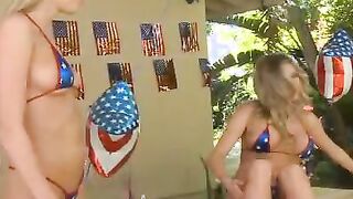 Friend Samantha Saint fucking in the outside with her boobies