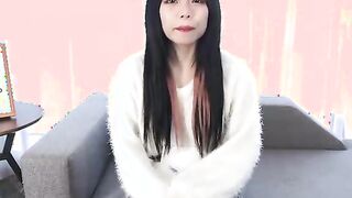 Maid Cafe worker Miss Akane Okawa comes to show off her big fat boobs