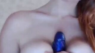 Hot Redhead fucking her tight ass with her fingers