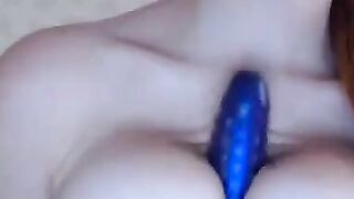 Hot Redhead fucking her tight ass with her fingers