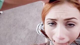 Tiny Red Haired Scarlet Skies Is Addicted To Gigantic Cocks