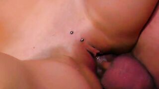 German thin punk 18 yo yo with purple hair fucks with small jugs
