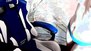 Gamer pussy with mouth spreads her legs for a solo