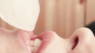 Cute eighteen fucks her Hottie mistress with a gigantic sex toy made of
