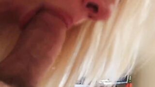 Smoking stepmoms friend treats my gigantic cock