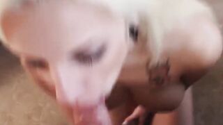 Smoking stepmoms friend treats my gigantic cock