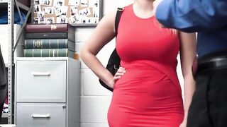 Chubby Blonde Mature Vanessa Cage Getting her Tits Covered in Gooey Load in the Backroom