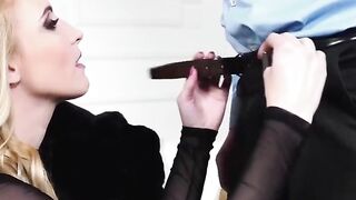 Lulu Love Savours The Boss' Penis During Deep Throat Audition