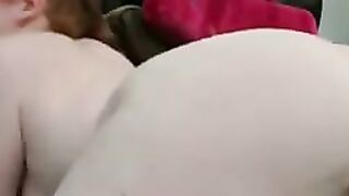 Hot Redhead gets fucked by her dildo machine