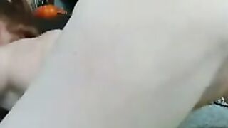 Hot Redhead gets fucked by her dildo machine