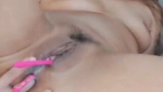 Hot Asian having fun with Lush Vibrators