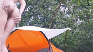 Fucked in the Rain Wet Hot Bitch Creampi