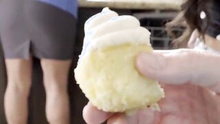 Step Sis Eats Frosting Off Of Step Brothers Cock