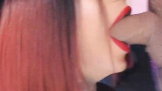 Redhead Tranny Sucking Thick Cock