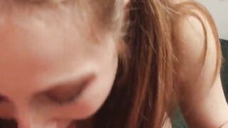 College Girl sucks her way towards a better grade