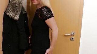 Turned On step-daughter pleasures herself after coming home