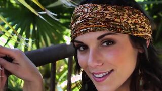 Sexy small tits teen showed her flower