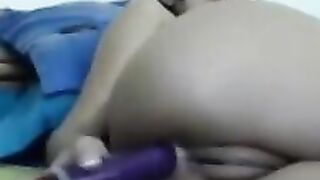 Busty Chick masturbating with her toys 2