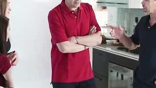 Grounded 18 Yo April Brooks and Serenity Haze Swap Step Dads