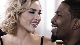 Camgirl gets friend for interracial 3way