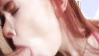Red Blowjob 19 year old hungers for my raging boner