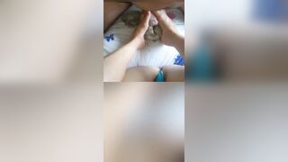 Compilation of own Cumshots on Feet, Nylon, Socks Footfetish